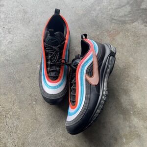 Nike Air Max 97 On Air Neon Seoul Mens Size 14 US Black Multi Sneakers Shoes
